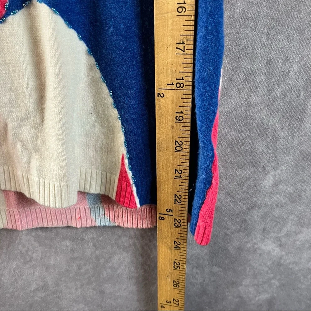 VINTAGE Custo Barcelona Sweater XS / S Beaded‎ Y2K Long Sleeve *See Description*
